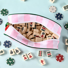 Generic pink striped design adds playful style to game accessories.