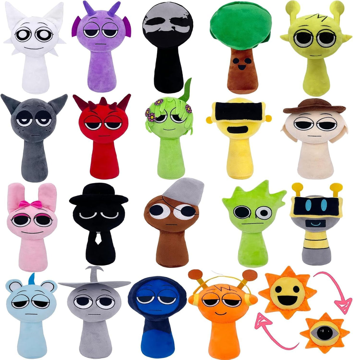 Generic plush toy inspired by horror game, soft and cuddly for cozy decor.