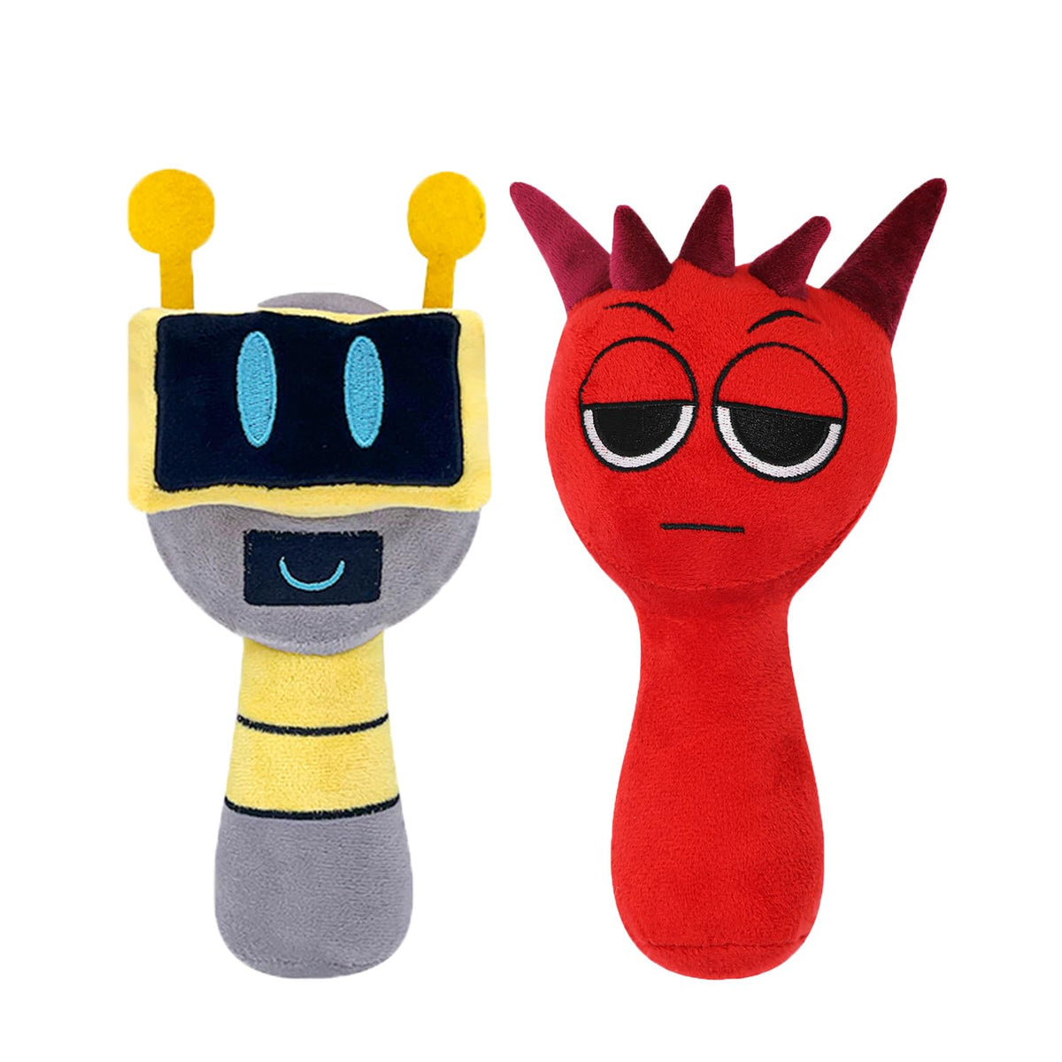 Generic plush toy horror games red yellow face for cozy play and display.