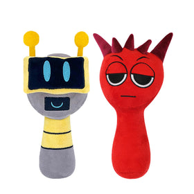 Generic plush toy horror games red yellow face for cozy play and display.
