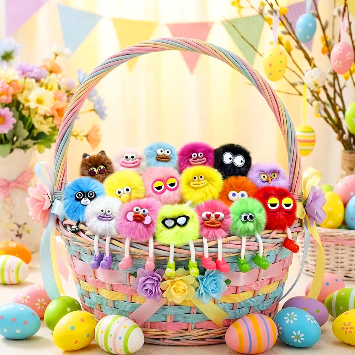 Generic Easter Eggs bulk 24-pack plush designs for classroom activities and gifts