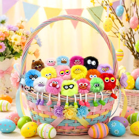 Generic Easter Eggs bulk 24-pack plush designs for classroom activities and gifts