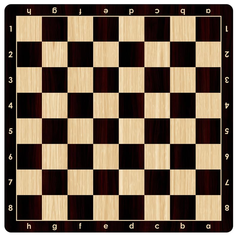 Generic Premium Roll-Up Chess Board with wood grain print for travel and training.