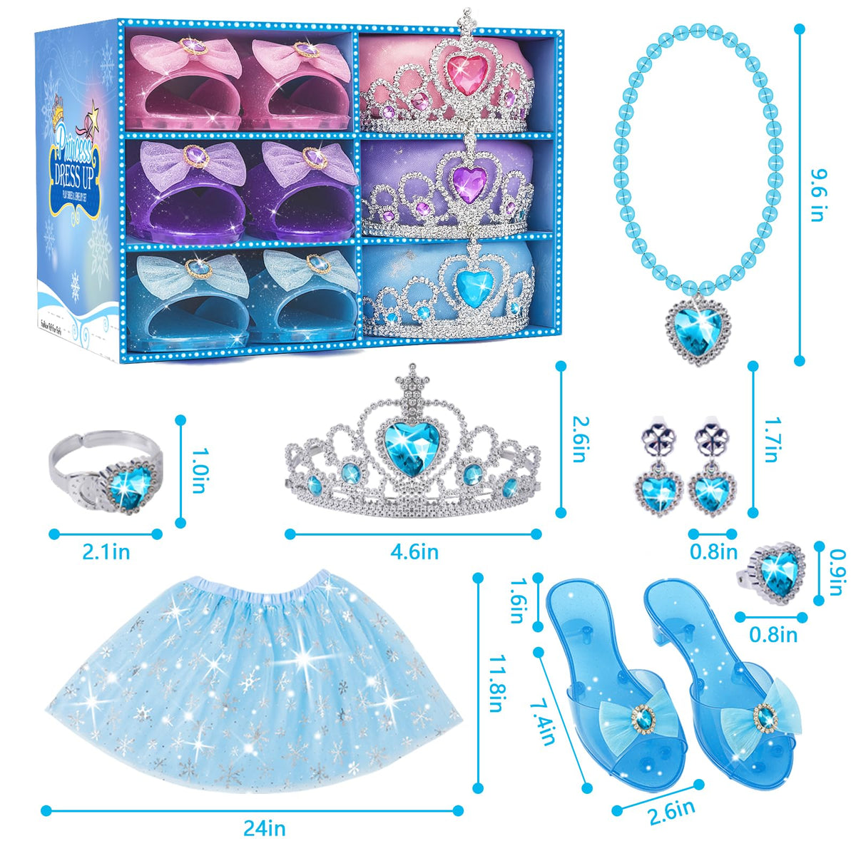 generic princess jewelry set the coordinated earrings, bracelets, and necklaces inspire accessorizing