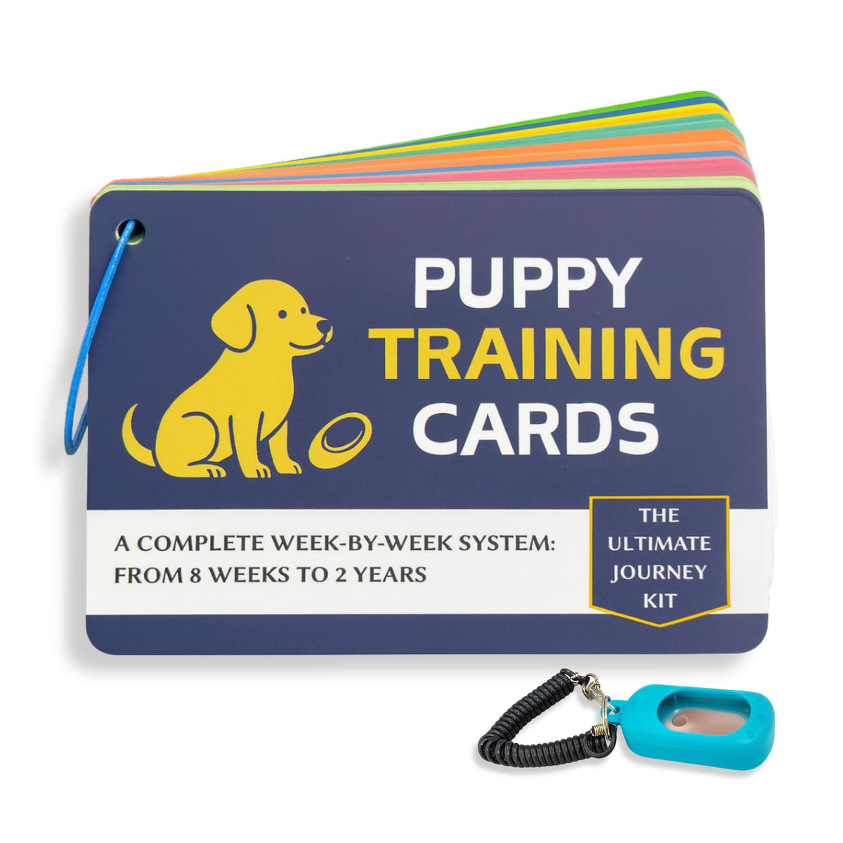 Generic Puppy Training Cards cover with stage by stage guides for quick coaching.