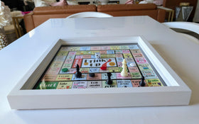 Generic Caribbean Ludo on glass top promotes lively social rounds