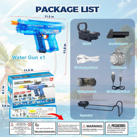 Generic rechargeable water gun with USB charging for extended sessions