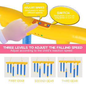 Generic Reflex Drop Sticks remote-control action highlights adjustable speed modes for varied play