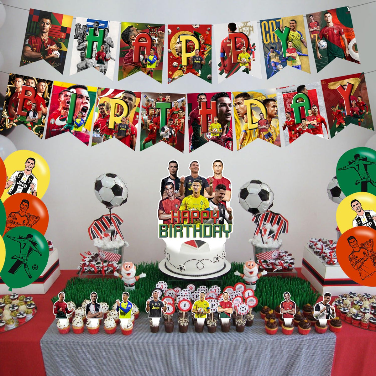 Generic Ronaldo 18 balloons brighten the venue with festive energy