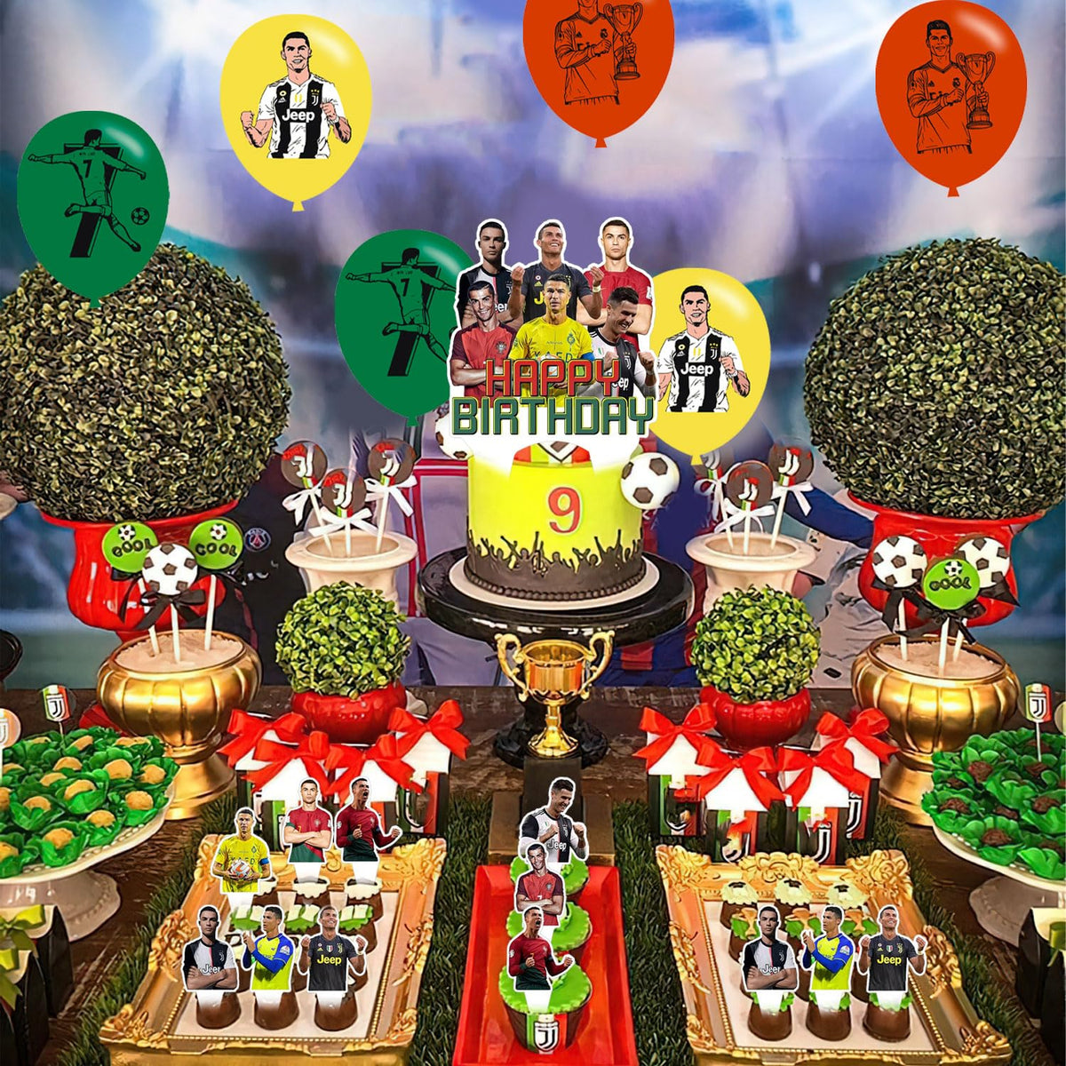 Generic Ronaldo party packaging for easy, mess-free setup
