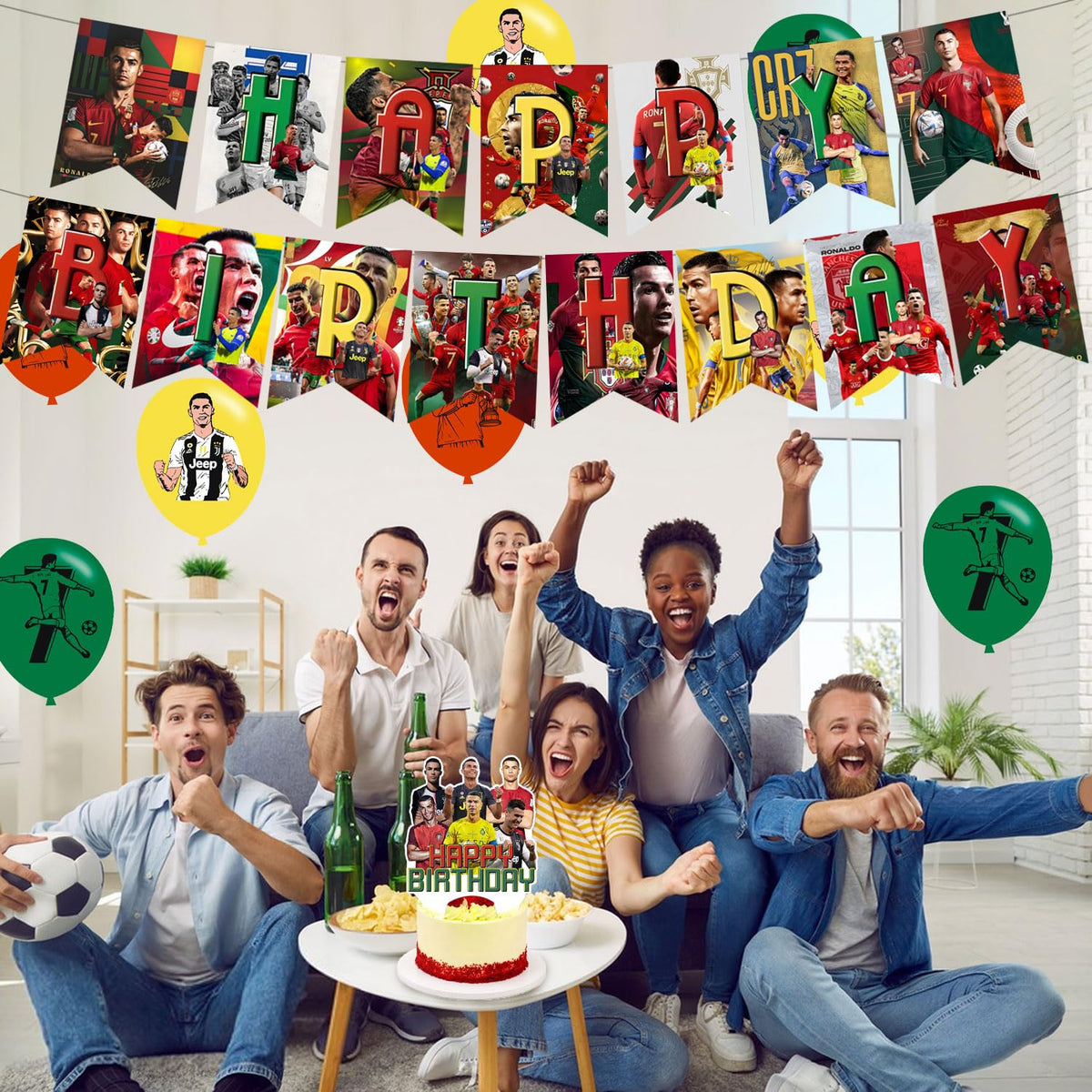 Generic Ronaldo party setup ready to transform the party space quickly