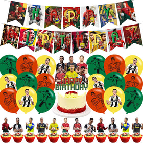 Generic Ronaldo soccer banner for vibrant party decor and photos