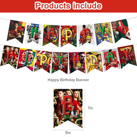 Generic Ronaldo cake topper elevates the birthday cake with team spirit