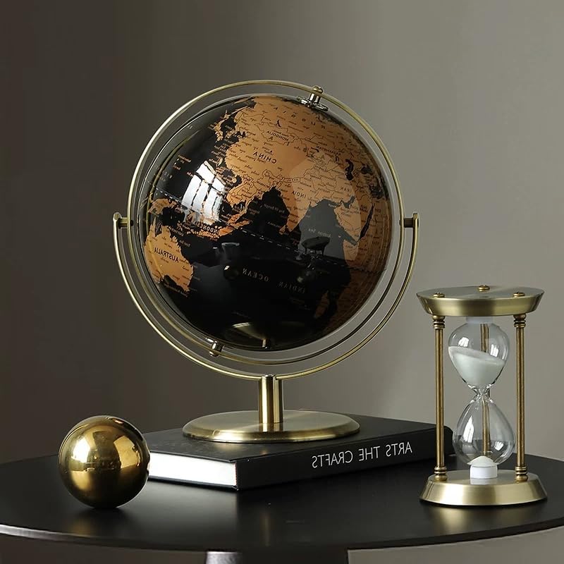 Generic rotating-stand globe offers versatile desk decor for study spaces and offices.