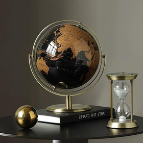 Generic rotating-stand globe offers versatile desk decor for study spaces and offices.