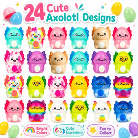 Generic axolotl squishy toys provide satisfying sensory play for kids.