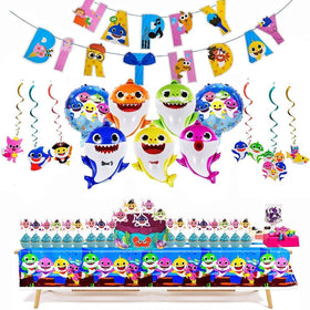 Generic Shark Balloons Multicolor II brighten parties with playful underwater vibes