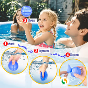 Silicone material of Generic water balloons, soft and safe for family water battles.