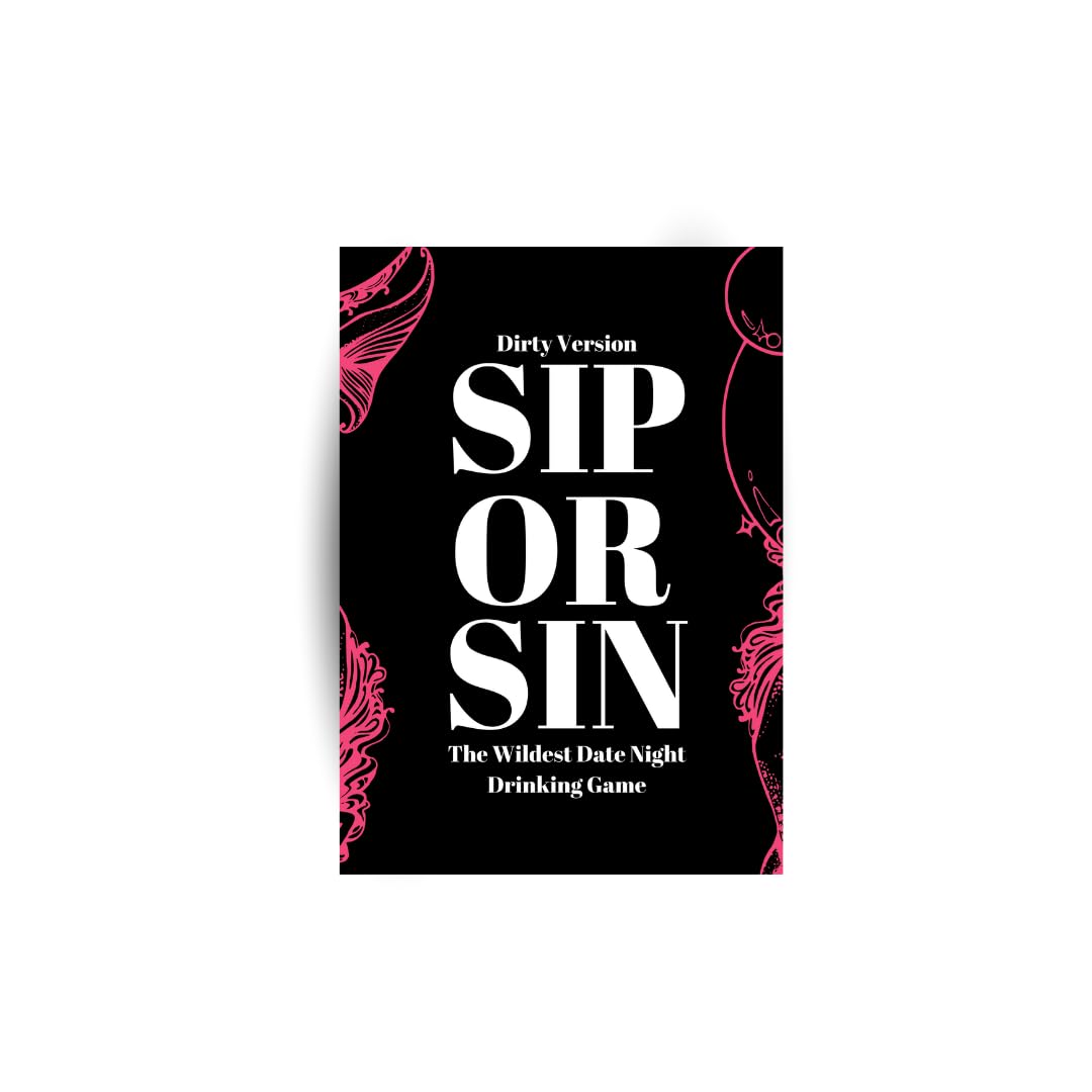  Generic Sip Or Sin deck front image showcases bold cards for adventurous date night ideas.