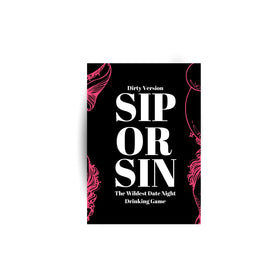  Generic Sip Or Sin deck front image showcases bold cards for adventurous date night ideas.