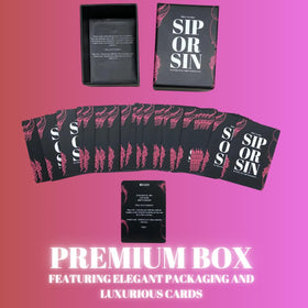  Generic Sip Or Sin drink tips image presents wine glass prompts for tasteful playful bets.