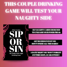  Generic Sip Or Sin two people playing image depicts shared laughter and bold conversations.