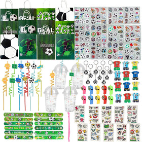 Generic Soccer party favors contents for a complete celebration kit