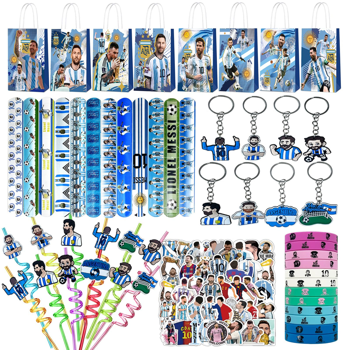 Generic Soccer Star bracelets: durable silicone wearables ideal for reusable party favors.