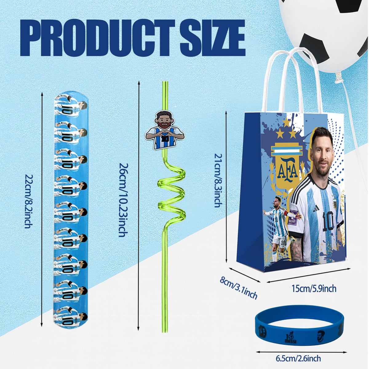 Generic Soccer Star contents: 122-piece soccer-themed set ready for instant party decorating.