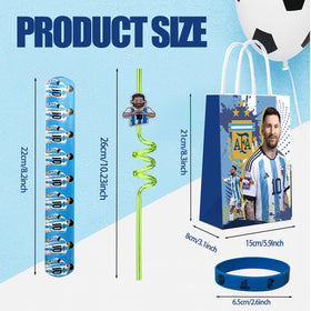 Generic Soccer Star contents: 122-piece soccer-themed set ready for instant party decorating.