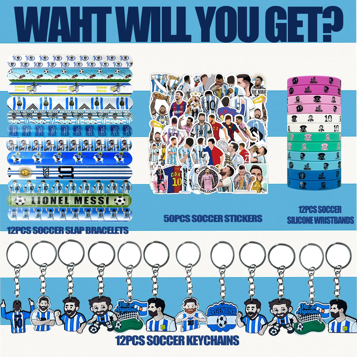 Generic Soccer Star keychains with football motifs for keepsakes and easy gifting.