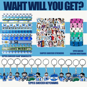 Generic Soccer Star keychains with football motifs for keepsakes and easy gifting.