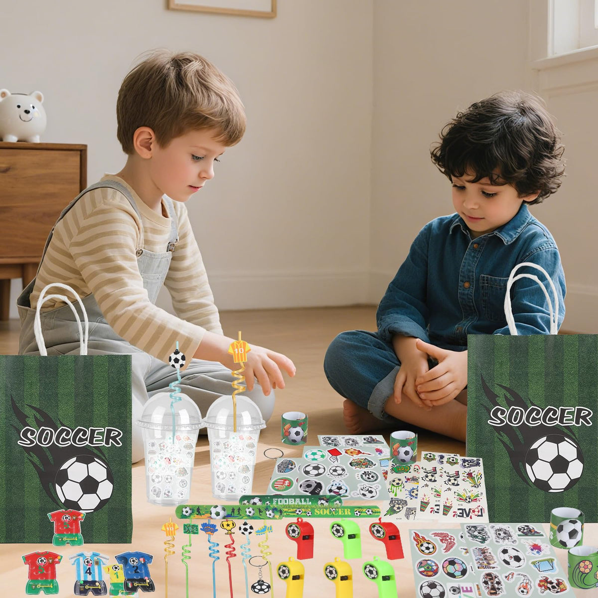 Generic soccer themed gifts for classroom and party surprises