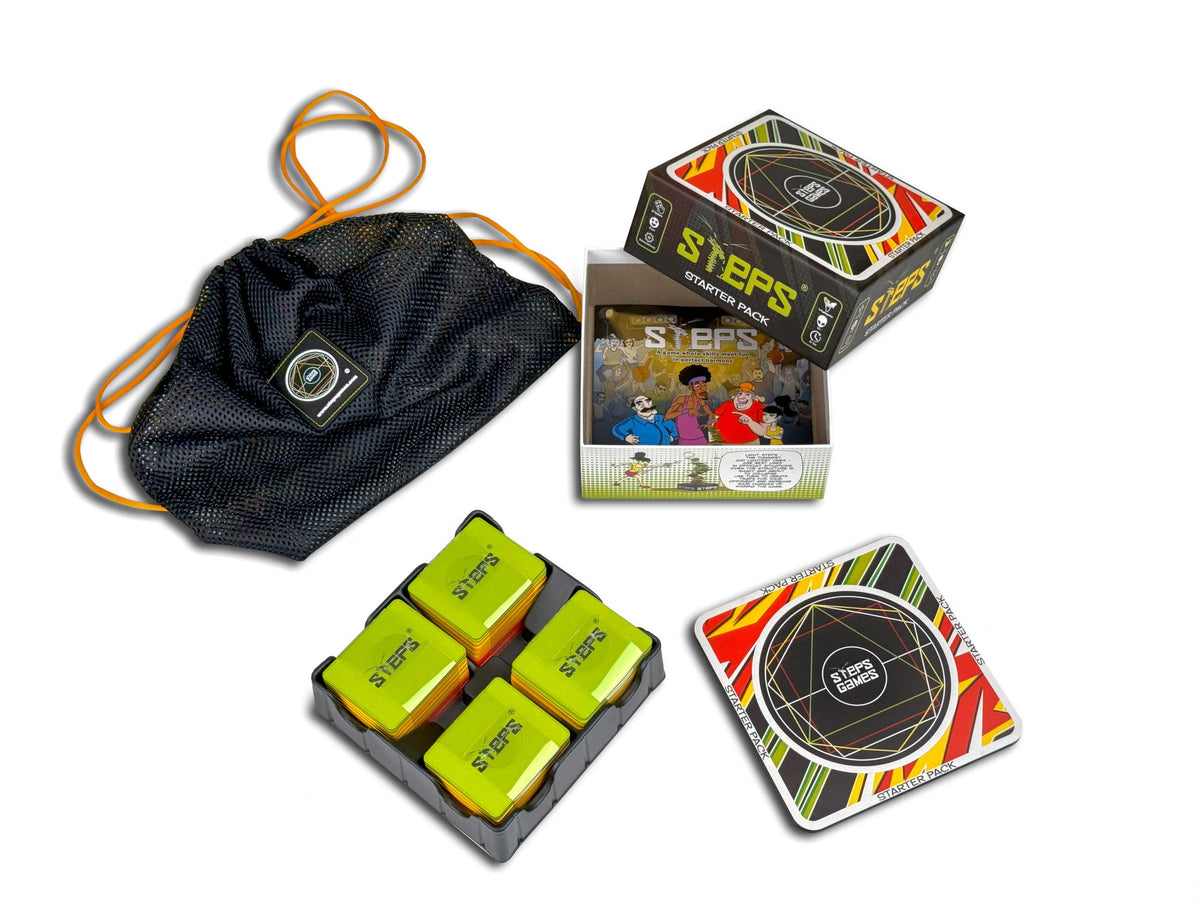 Generic Steps Games Starter Pack wooden pieces provide premium feel for precise hand-eye coordination.