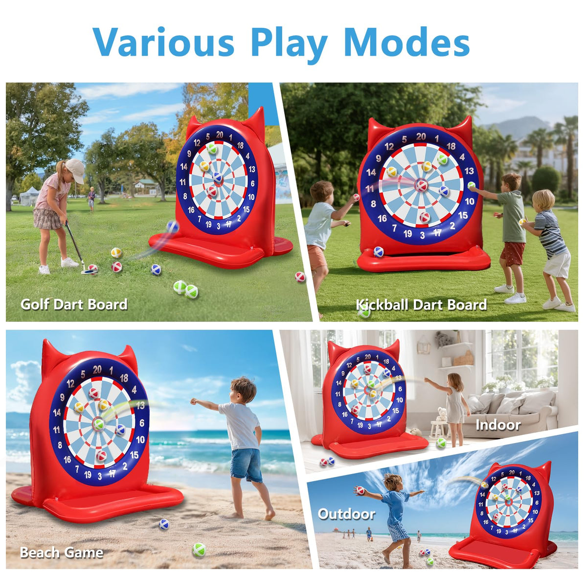 Generic summer gift inflatable dart board for teens and adults.