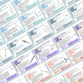 Generic Surgical Instruments Flashcards portable pack fits scrub pocket for study anywhere.