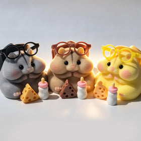 Generic Taba squishy hamster toy durable furry surface minimizes shedding and cleans easily.