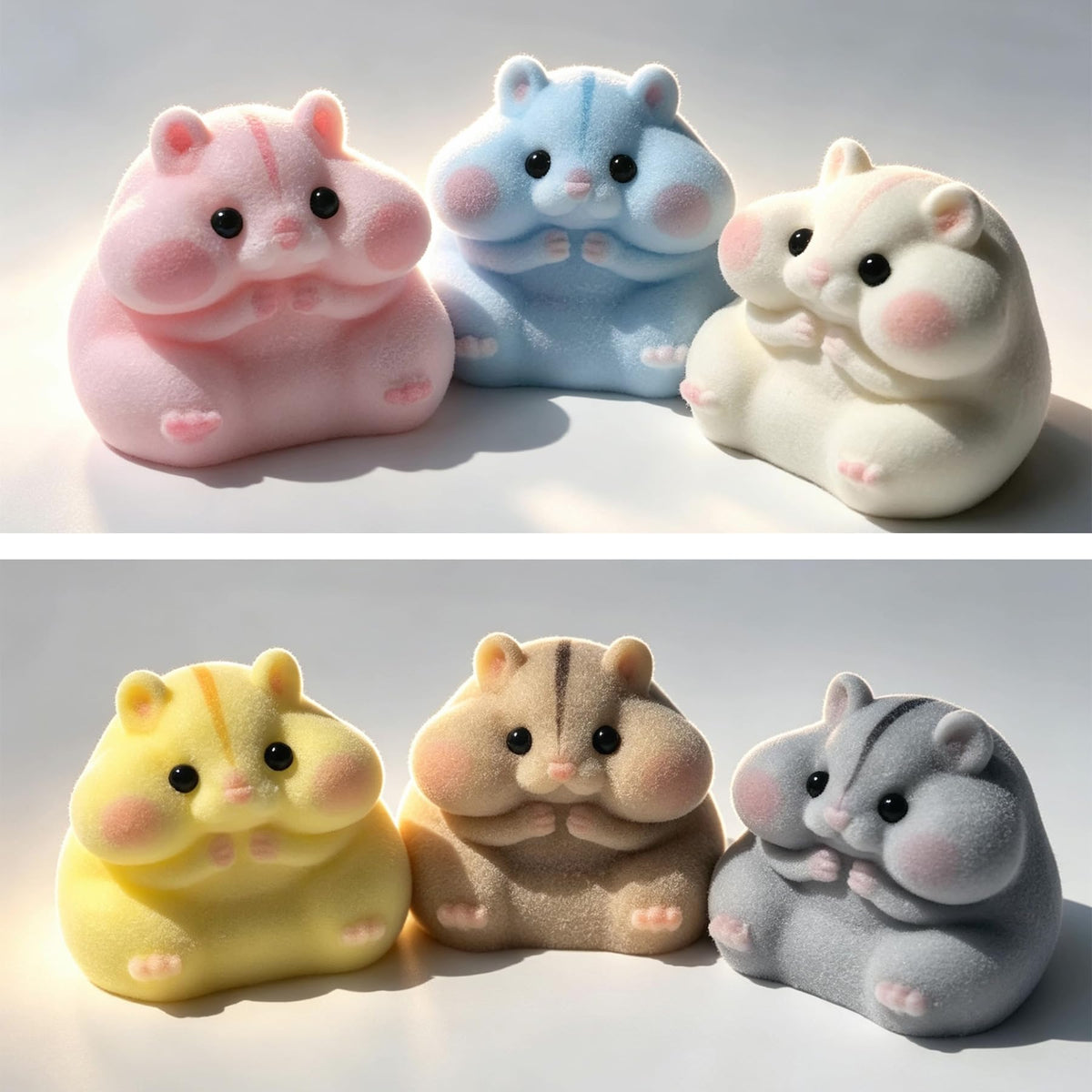 Generic Taba squishy hamster toy silicone mochi closeup reveals soft, bouncy texture.