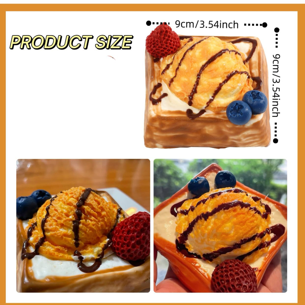 Generic Taba Squishy Toast removable fruit toppings for playful exploration