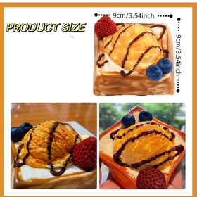 Generic Taba Squishy Toast removable fruit toppings for playful exploration