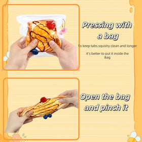 Generic Taba Squishy Toast silicone material offers durable, satisfying grip