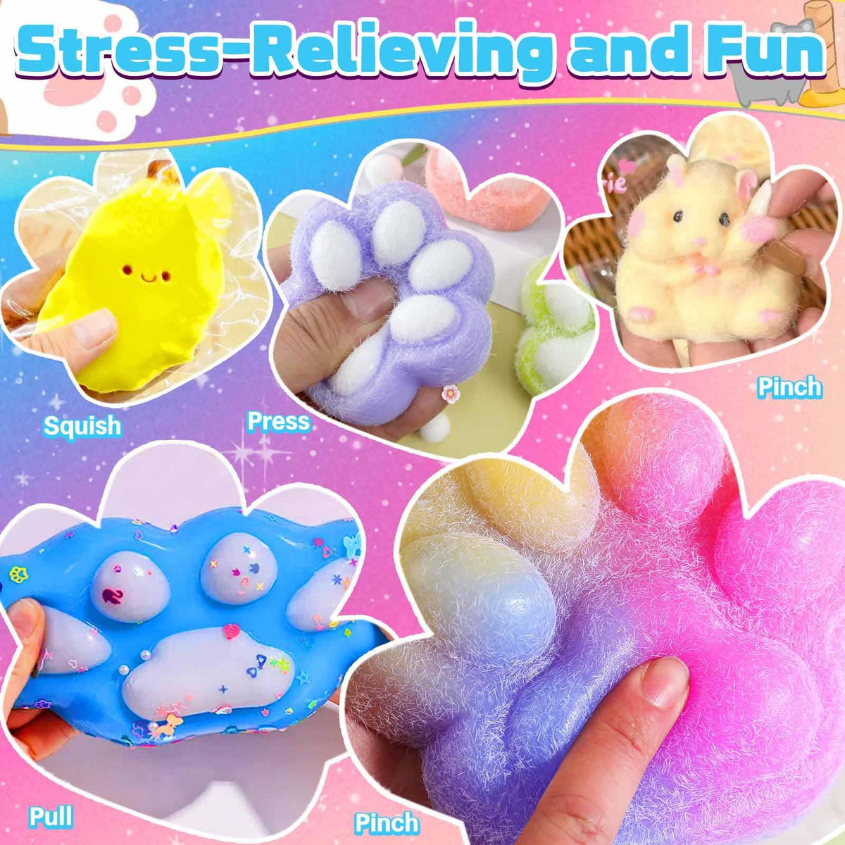 Generic Taba Toys strawberry squishy—colorful sensory toy for fidgeting fun.