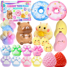 Generic Taba Toys Pack big squishy animal figures for stress relief and focus.