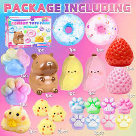 Generic Taba Toys Pack strawberry squishy for tactile relief and play.