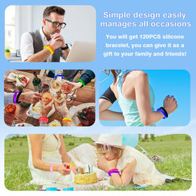 Generic blank wristbands suitable for crafts and color-coding.