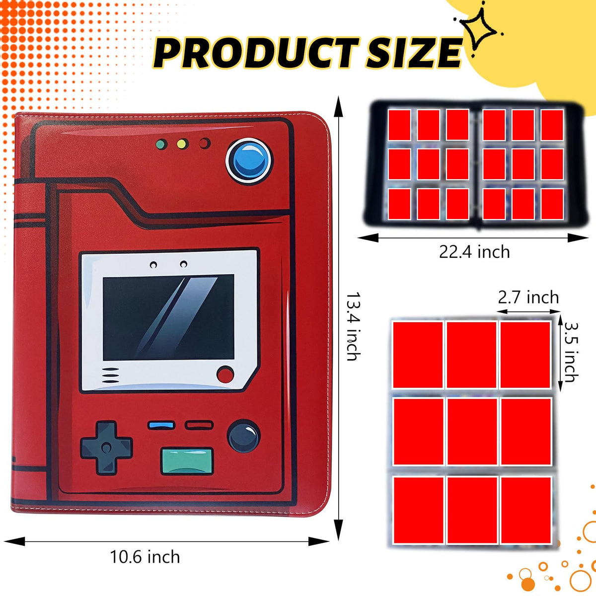 Generic trading card binder high capacity pages for hundreds of cards.