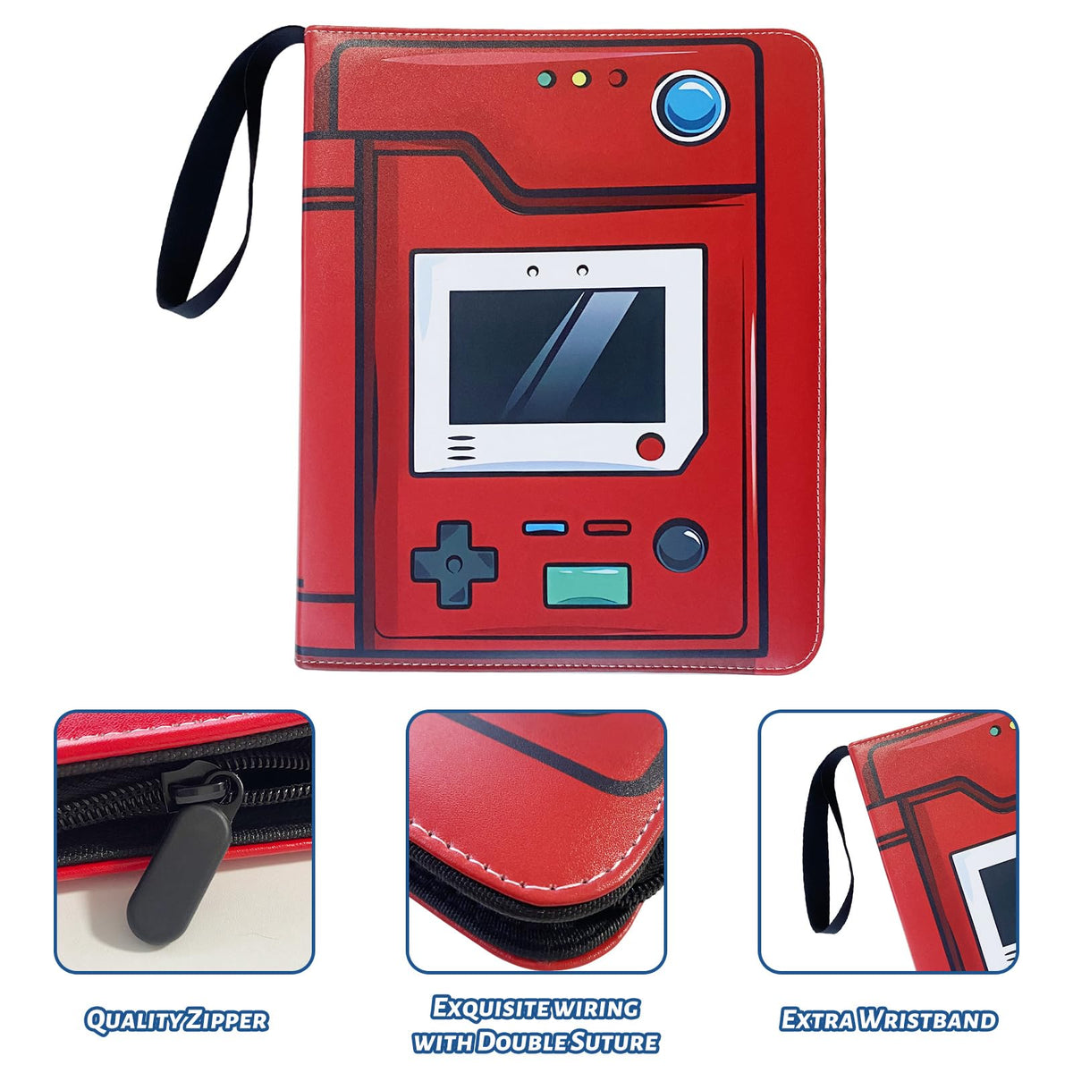 Generic trading card binder side-loading pockets for easy insertion.