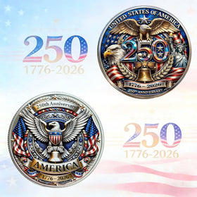 Generic US 250th anniversary coin with heirloom-worthy design, ideal for long-term collection.