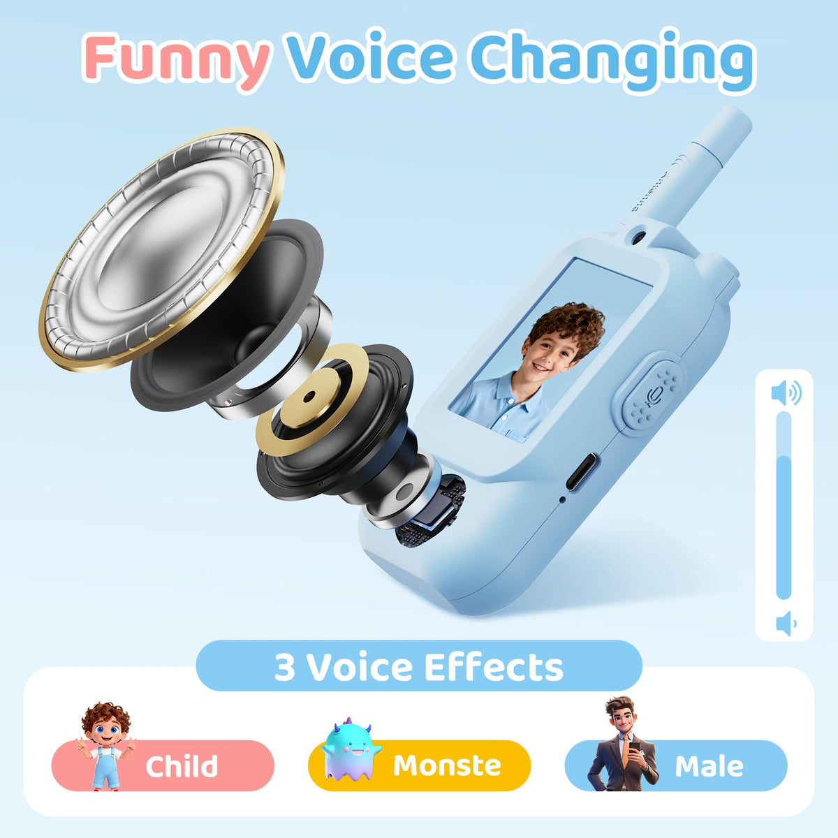 Generic video walkie talkies for kids two-pack ideal for siblings