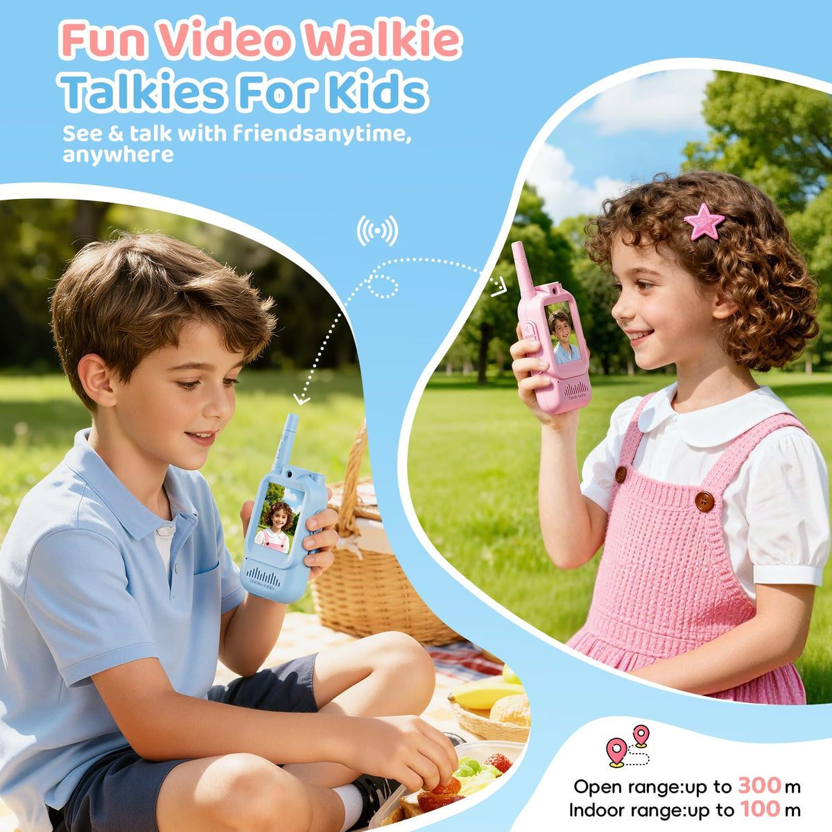 Generic video walkie talkies for kids easy-to-use interface for kids